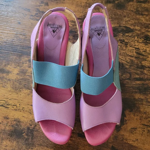 Colorful Fluevog Platform Heels 7.5 - Picture 3 of 8